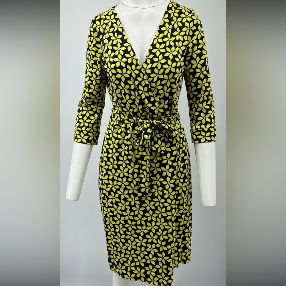 DVF New Julian Two Cotton Silk Blend Jersey Wrap Dress
